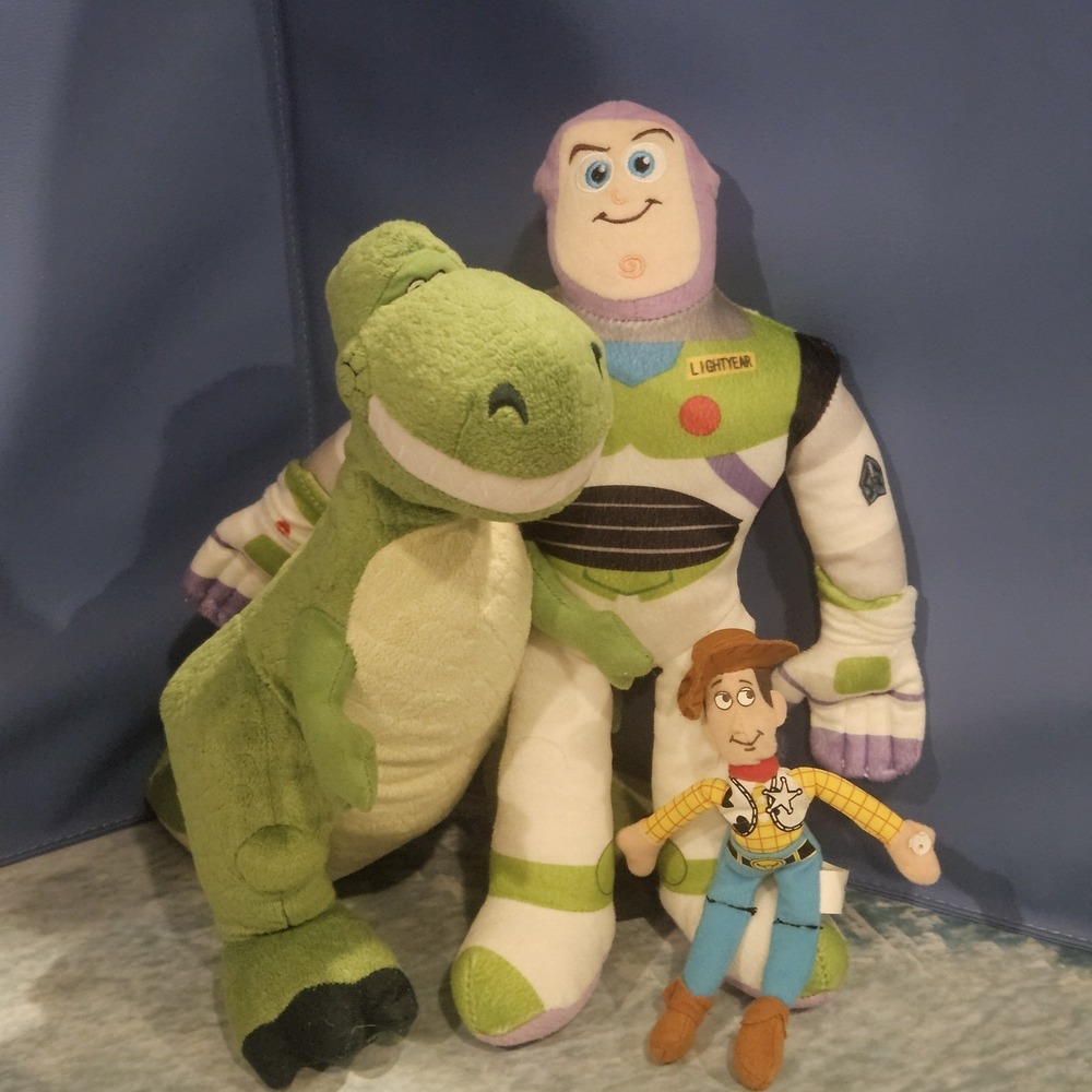 Disney Pixar Toy Story Plush Bundle Buzz Lightyear Rex Dinosaur Woody Mini Plush